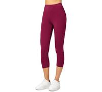 Merry Style Leggings Femme 3/4 Confortable Viscose Pantacourt Femme Tenue Sport Femme Short Cycliste MS10-144 (Bourgogne, S)