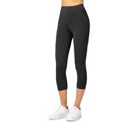 Merry Style Leggings Femme 3/4 Confortable Viscose Pantacourt Femme Tenue Sport Femme Short Cycliste MS10-144 (Noir, S)