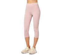 Merry Style Leggings Femme 3/4 Confortable Viscose Pantacourt Femme Tenue Sport Femme Short Cycliste MS10-144(Poudre Rose, L)