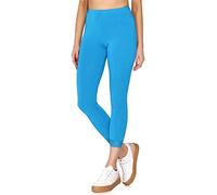 Merry Style Leggings pour femmes 7/8 Confortables avec dentelle en viscose MS10-342 (Bleu,XL)