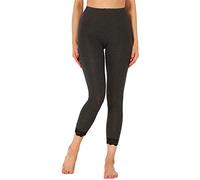 Merry Style Leggings pour femmes 7/8 Confortables avec dentelle en viscose MS10-342 (Mélange Foncé,L)