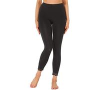 Merry Style Leggings pour femmes 7/8 Confortables avec dentelle en viscose MS10-342 (Noir,S)