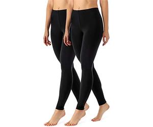 Merry Style Lot de 2 Leggings Longs Tenue Sport Femme MS10-143 (Noir/Noir, M)
