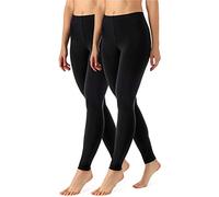 Merry Style Lot de 2 Leggings Longs Tenue Sport Femme MS10-143 (Noir/Noir, XXL)
