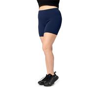 Merry Style MS10-457 Short de cyclisme en coton pour femme Grandes tailles, bleu marine, 4XL grande taille