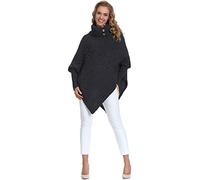 Merry Style Poncho Vêtement Femme M83N4 (Graphite, One size)