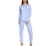 Merry Style Pyjama Ensemble Haut et Bas Vêtements d'Intérieur Manches Longues Femme 91LW1 (Bleu (Manches Longues), XL)