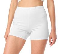 Merry Style Short Cycliste Hotpants Legging Court en Viscose Femme MS10-391 (Blanc, S)