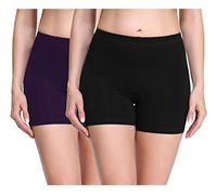 Merry Style Short Cycliste Hotpants Legging Court Femme 2Pack MS10-283(2Pack Noir/Prune,S)