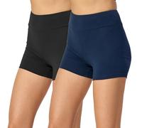 Merry Style Short Femme 2Pack MS10-359(2Pack Noir/Bleu Marine,XL)