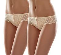Merry Style String Culotte Slip sous-vêtement Femme MSGAB169 (Beige (2Pack), 40 (Taille du producteur: M))