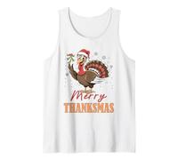 Merry Thankmas Santa Turkey Day Thanksgiving Noël Débardeur