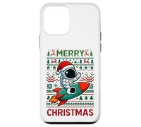 Merry Ugly Christmas Funny Santa Astronaut Riding Rocket Coque pour iPhone 12 Mini