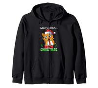 Merry UHHH Meow Christmas Cat Illustration Graphic Designs Sweat à Capuche