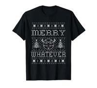 Merry Whatever Pull de Noël Moche Gothique Grunge Emo Alt T-Shirt Graphique avec Valeur