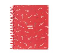 Merry Xmas Candies - Cahier A6 120 Feuilles, Couverture Rigide, idéal pour Les Enfants de Tous âges, Confortable et Polyvalent, qualité et résistance, 11,8 x 14,6 cm