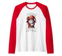 Merry Xmas GNOME Dad for Men Kids with Broken Arm Christmas Manche Raglan