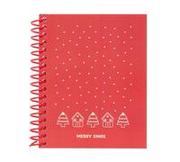 Merry Xmas Houses - Cahier A6 120 Feuilles, Couverture Rigide, idéal pour Les Enfants de Tous âges, Confortable et Polyvalent, qualité et résistance, 11,8 x 14,6 cm