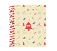 Merry Xmas Icons - Cahier A6 120 Feuilles, Couverture Rigide, idéal pour Les Enfants de Tous âges, Confortable et Polyvalent, qualité et résistance, 11,8 x 14,6 cm