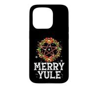 Merry Yule - Winter Solstice - Holly Pentagram - Gift Coque pour iPhone 15 Pro