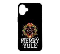 Merry Yule - Winter Solstice - Holly Pentagram - Gift Coque pour iPhone 16 Plus