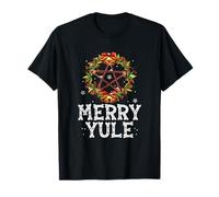 Merry Yule - Winter Solstice - Holly Pentagram - Gift T-Shirt