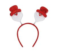 MerryChristmas Bandeau rouge avec nœud et bonhomme de neige - Accessoire pour cheveux de vacances et de printemps