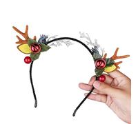 MerryChristmas Decorations Serre-tête non tissé en forme de bois de renne avec clochettes pour spectacles de scène Accessoire de fête Accessoire de cheveux festif Bandeau sur le thème des vacances