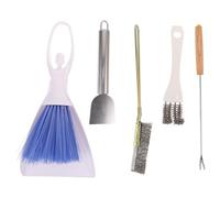 MERRYHAPY 1 Ensemble de Nettoyage pour Cage à Oiseaux : Ensemble d'outils en Acier Inoxydable Comprenant Un grattoir à crottes, Une Brosse à déjections et Un récureur pour Cage pour