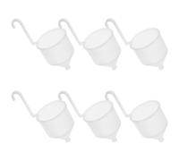 MERRYHAPY 1 Ensemble Entonnoir avec Poignée, Réutilisable et Facile à Nettoyer de Viscosité pour Test de Viscosité pour Peinture en Plastique Blanc des Résines et Émail Lors de 6 Pièces