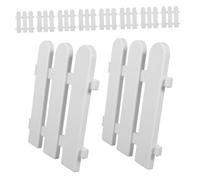 MERRYHAPY 10 Pièces Bordure de Jardin Plastique Blanche Clôture Décorative Légère pour Pelouse Allée et Massifs Protection Sécurisée et Flexible