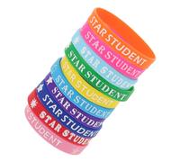 MERRYHAPY 10 Pièces Bracelets Silicone Colorés pour Étudiants Récompenses Scolaires Bracelets pour Garçon Fille pour Enseignants et Activités