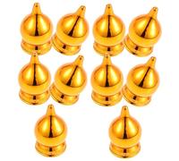 MERRYHAPY 10 Pièces Décorations de Drapeau Dorées Embouts de Mât Résistants et Durables Accessoires de Finition pour Fanions Ornements de Sommet pour Poteau de Cérémonie et Festival