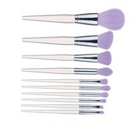 MERRYHAPY 10 pièces Kit Pinceaux Maquillage Professionnel Pinceaux Visage Denses pour Fond de Teint Compact et Ombre à Paupières Outils Beauté Multifonctions et Portables