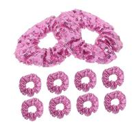 MERRYHAPY 10 pièces Lot de Chouchous Paillettes Violets pour Femmes Élastiques Lumineux Doux pour Queue de Cheval Accessoires Cheveux Étincelants Polyvalents pour Mariage Fête Danse