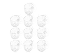 MERRYHAPY 10 Pièces Tasse Alimentaire Aquarium Acrylique Transparente avec Ventouse Support Polyvalent pour Nourrir vers Rouges et Plantes Aquatiques Récipient Élégant et Gain de Place pour