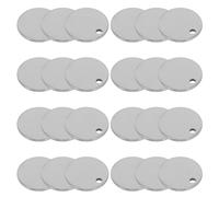 MERRYHAPY 100 Ébauches Métalliques Rondes en Acier Inoxydable 10 MM pour Estampage DIY Pendentifs Vierges à Graver Étiquettes Personnalisées pour Porte-Clés Bijoux et Animaux