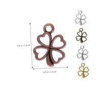 MERRYHAPY 100 Pièces Lot de Breloques Porte Clés à Quatre Alliage Charms pour Fabrication de Bijoux et Accessoires Porte Clés Femme