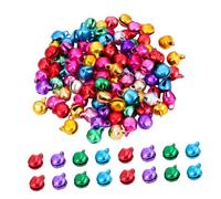 MERRYHAPY 100 Pièces Petites Clochettes de Noël Mixtes Breloques Décoratives Brillantes et Mates pour Sapin Ornements Résistants sans Risque pour Bricolage et Décoration Festive