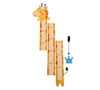MERRYHAPY 1ensemble Autocollant De Mesure De Hauteur Animaux Cartoons Pour Garçon Fille Règle Murale Amovible Pour Décoration De Chambre Garçon Fille Avec Longue Girafe Échelle De