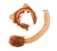 MERRYHAPY 1ensemble Déguisement Lion Avec Oreilles Et Queue Accessoire De Fête Pour Garçon Fille Et Adultes Costume Animaux Pour Carnaval Et Halloween