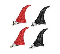 MERRYHAPY 1ensemble Halloween Pinces à Cheveux Corne Ox Noir Et Rouge Accessoire De Cosplay Pour Et Femmes