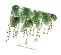 MERRYHAPY 1feuille Autocollants Muraux Décoratifs De Plantes Tropicales Stickers Végétaux Pour Chambre Salon Et Bureau Faciles à Appliquer Retirer Design Et Frais