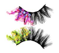 MERRYHAPY 1paire à Paillettes Fluorescentes Faux Pour Effet Glow-the-dark Pour Maquillage Yeux Captivant