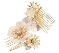 MERRYHAPY 1paire Peignes à Cheveux Rhinestones Pour Mariage Accessoires Élégants Pour Mariée Et Demoiselles