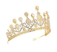MERRYHAPY 1pièce Couronne Zirconium Élégante Pour Femmes Accessoire De Mariage Fête Diadème Brillant Pour Mariée Et Princesses