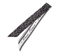 MERRYHAPY 1pièce Écharpe Soie Vintage Pour Cheveux Bandeau Décoratif Satin Pour à Main Et Cou Motif Fleurs Bleues