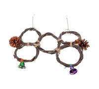 MERRYHAPY 1pièce Jouet Suspendu pour Oiseaux Anneau De Mâcher pour Perroquets Et Oiseaux Accessoire De Volière Équipement De pour Épanouissement Mental Et Physique