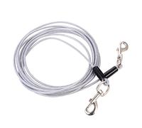 MERRYHAPY 1pièce Laisse pour Chien Tressée Acier Double Tête Résistante Aux Morsures pour Entraînement Et Plein Air