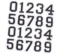 MERRYHAPY 2 ensembles Autocollants Numériques Noirs pour Vêtements Lot de DIY Stickers Nominatifs pour Maillots de Football Décoration et Réparation Textile Polyvalente